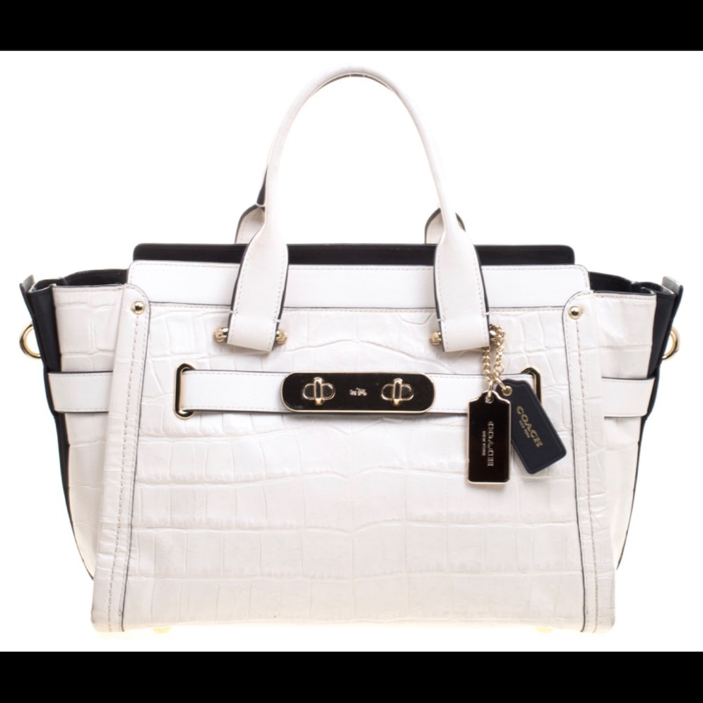 Coach Swagger Bag in croc embossed leather